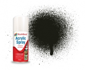 AD6163 Humbrol Spray Paint  SATIN, Dark Green, (Acrylic)