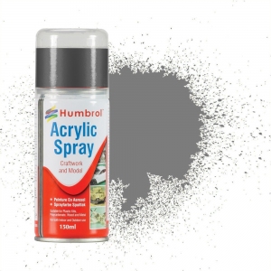 AD6995  Humbrol Spray Paint, Polished Aluminium, (Acrylic)