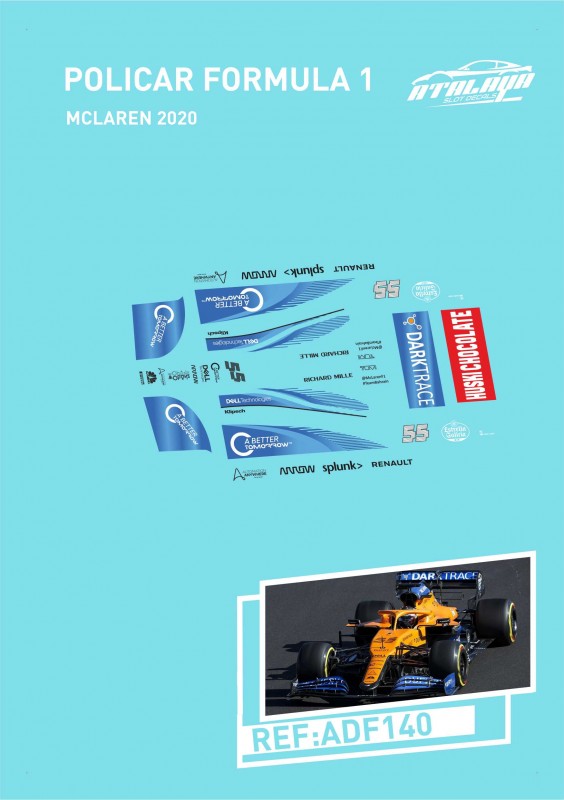 ADF140 ATALAYA DECALS POLICAR F1 MCLAREN 2020