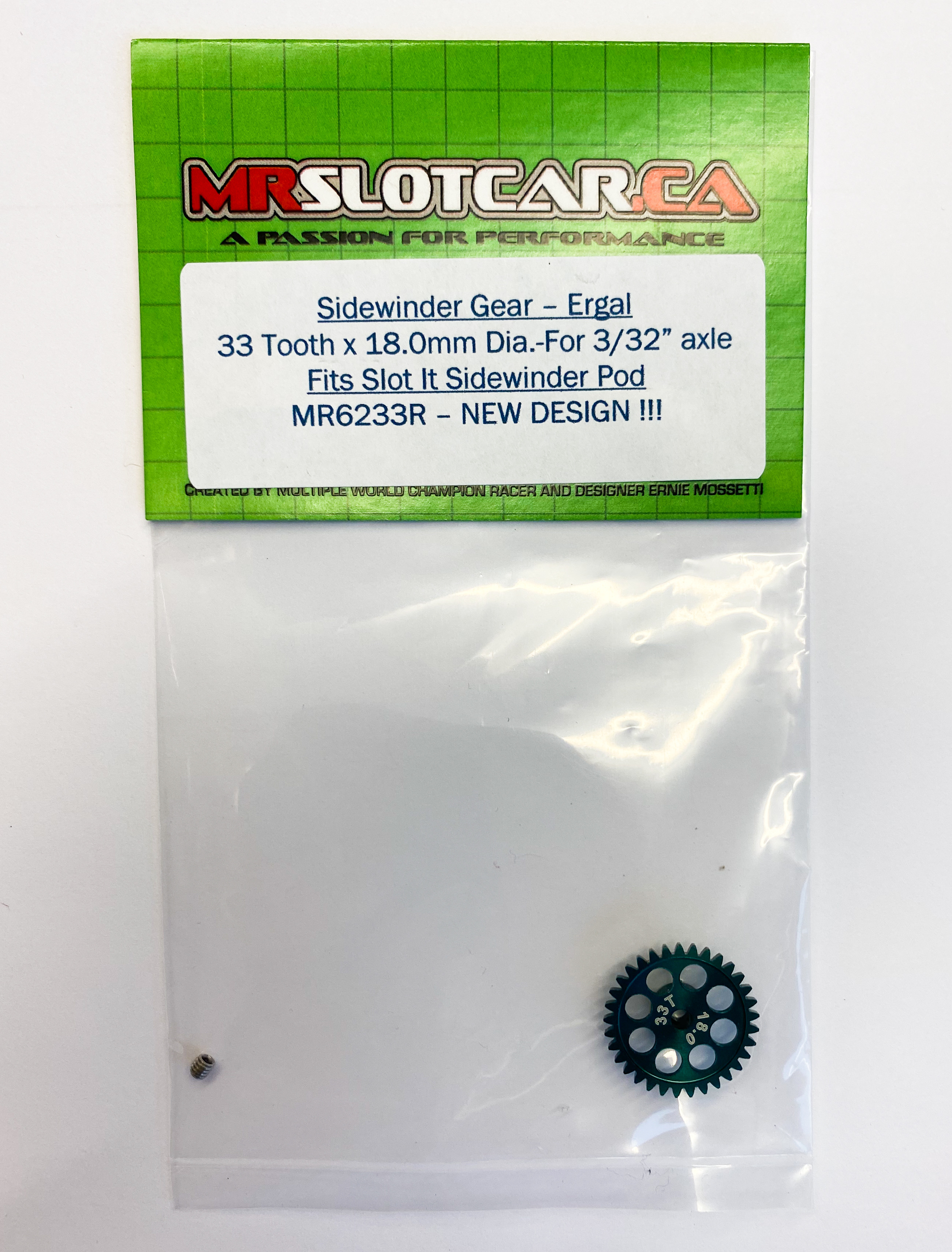 MR6233R MRSLOTCAR Sidewinder Gear Ergal 33 toothx18mm