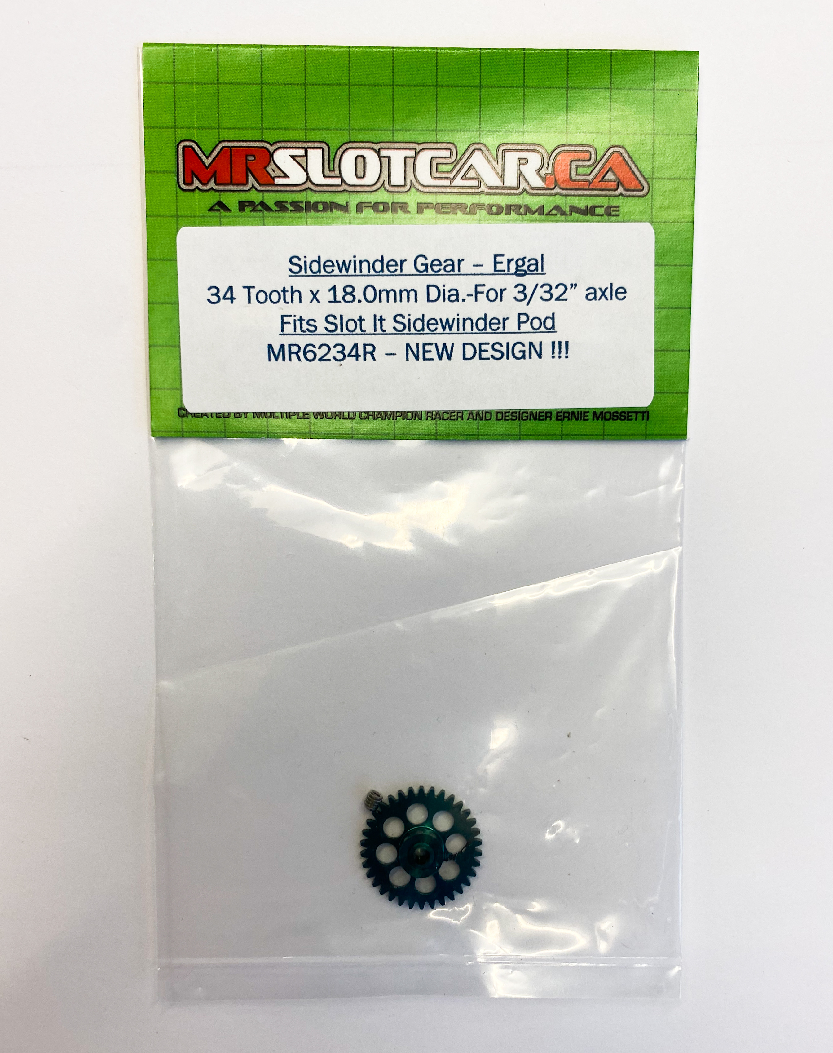 MR6234R MRSLOTCAR Sidewinder Gear Ergal 34 toothx18mm