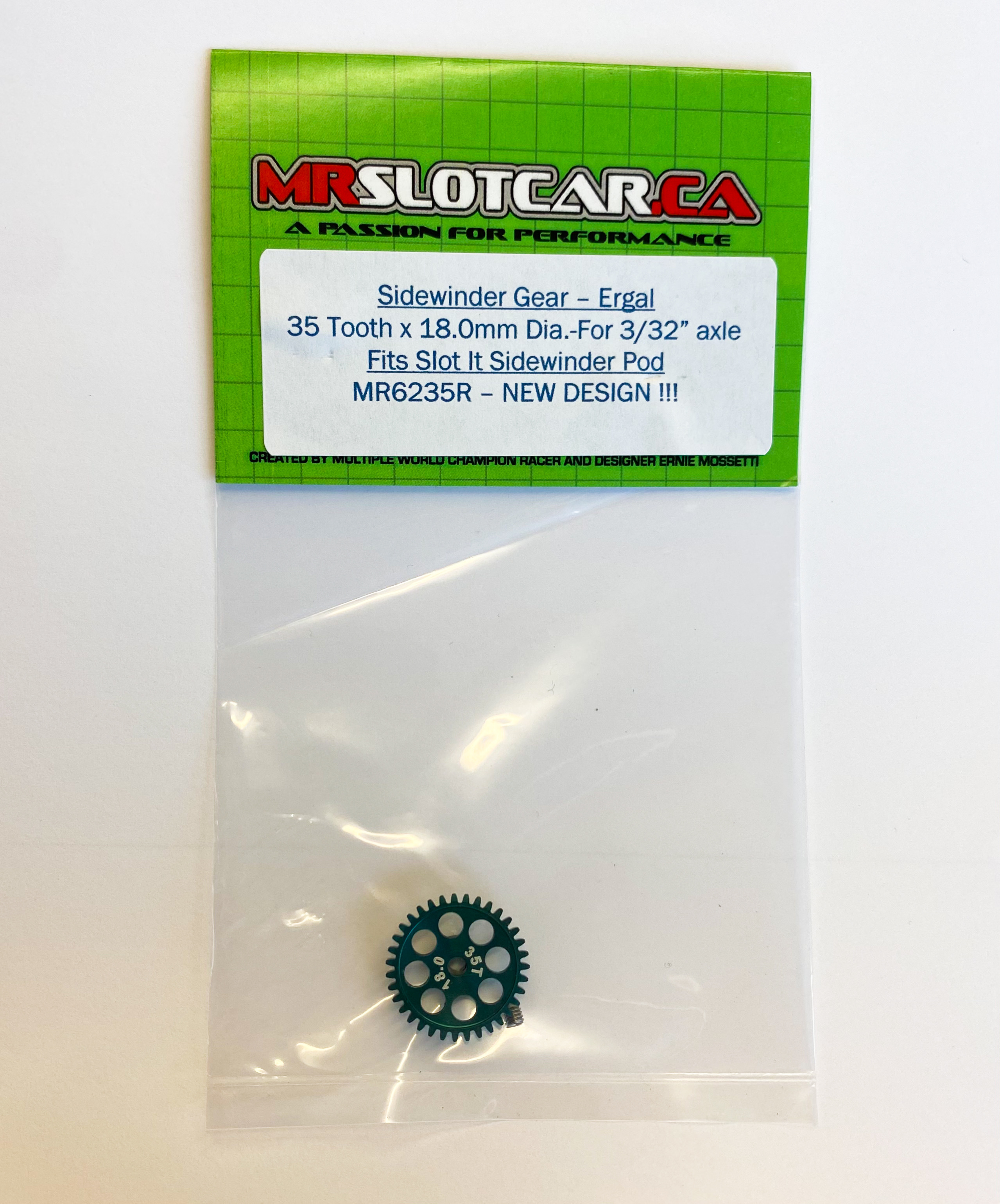 MR6235R MRSLOTCAR Sidewinder Gear Ergal 35 toothx18mm