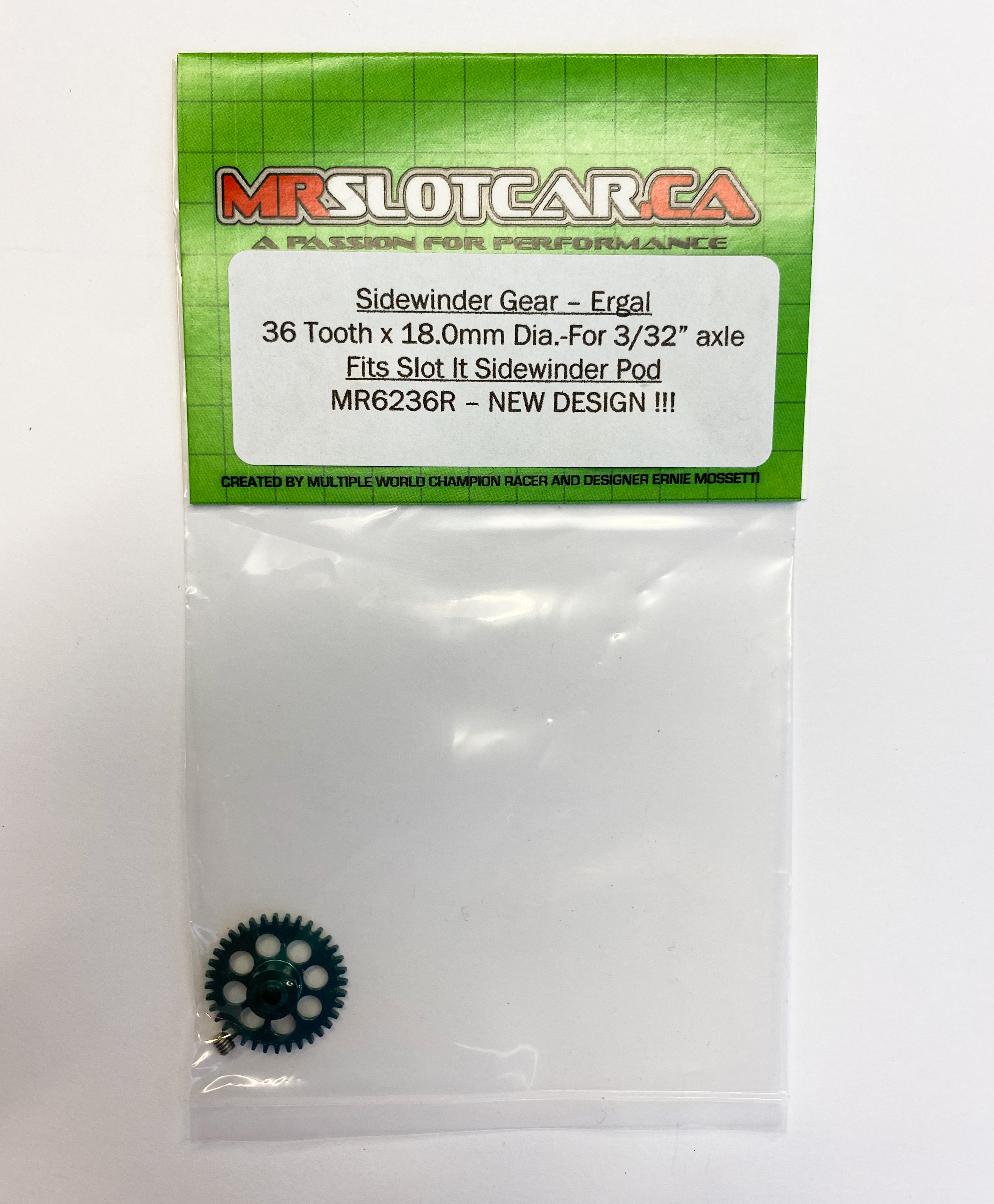 MR6236R MRSLOTCAR Sidewinder Gear Ergal 36 toothx18mm