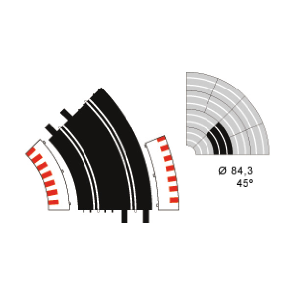 10105 TRACK CURVE STANDARD (2PC)