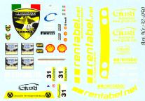 DMC32-050 DMC 1/32 Decal - Ferrari F360 Modedena-"RENTABEL"