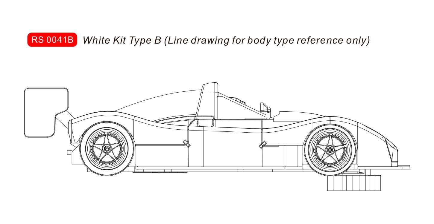 RS0041B Ferrari 333SP Type B white kit & assembled chassis