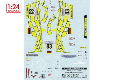 CRP-2467 1:24 scale Porsche 911 GT3-R decals.