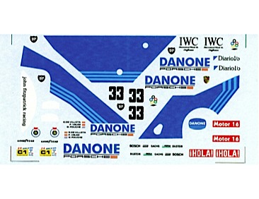 DMC-32-187 Decal Set Porsche 956 #33 'Danone'