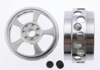 MSC-2319 Aluminum Dakar Raid wheel, 18.5x11mm for 3mm axles.