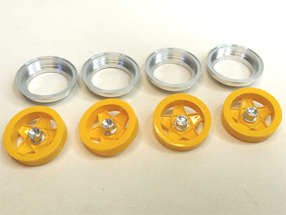 S-086Y 512M Wheel Inserts Yellow Five Spoke