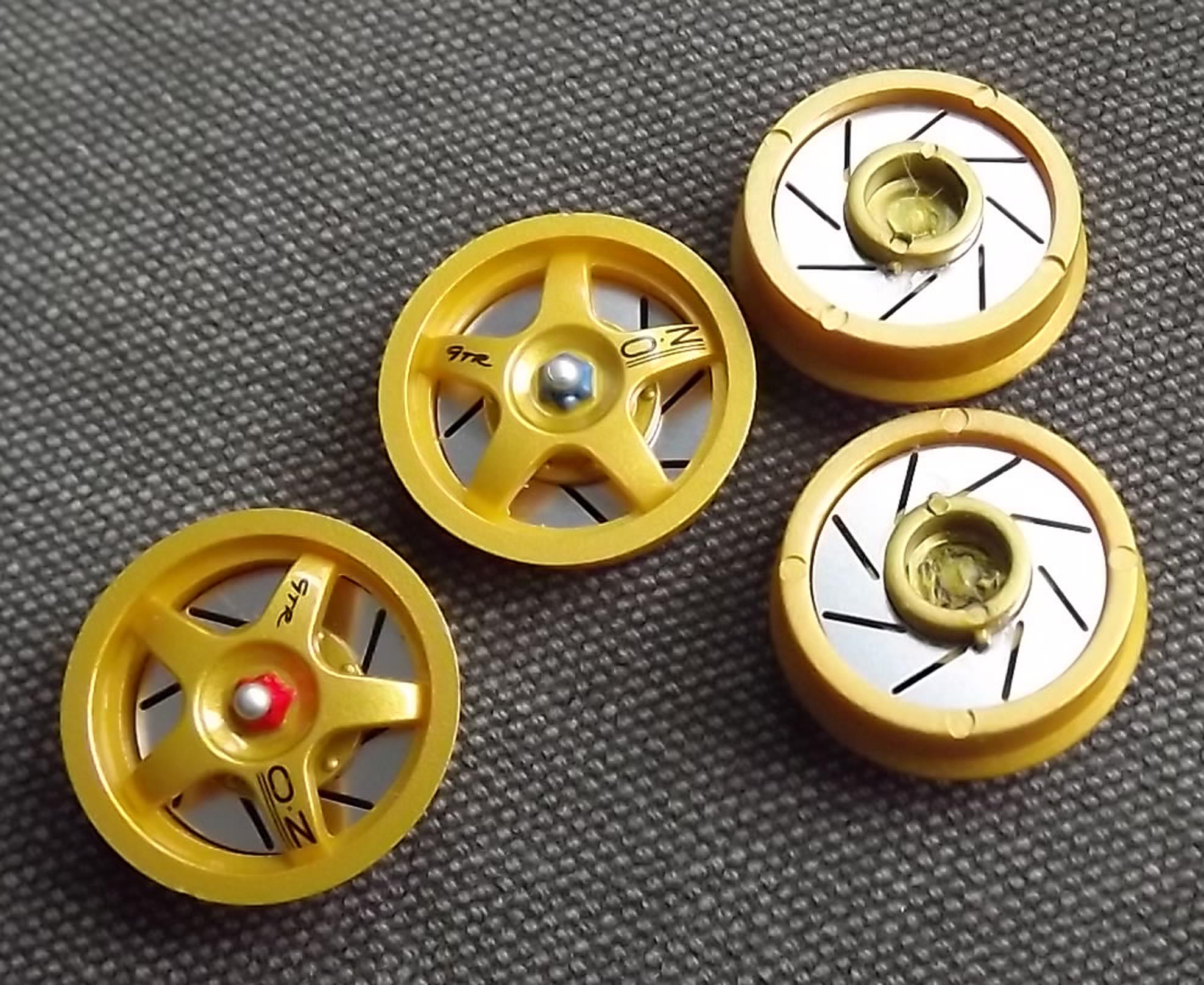 S-309G OZ Racing 5 Spoke Wheel Inserts (4) McLaren F1 GTR gold