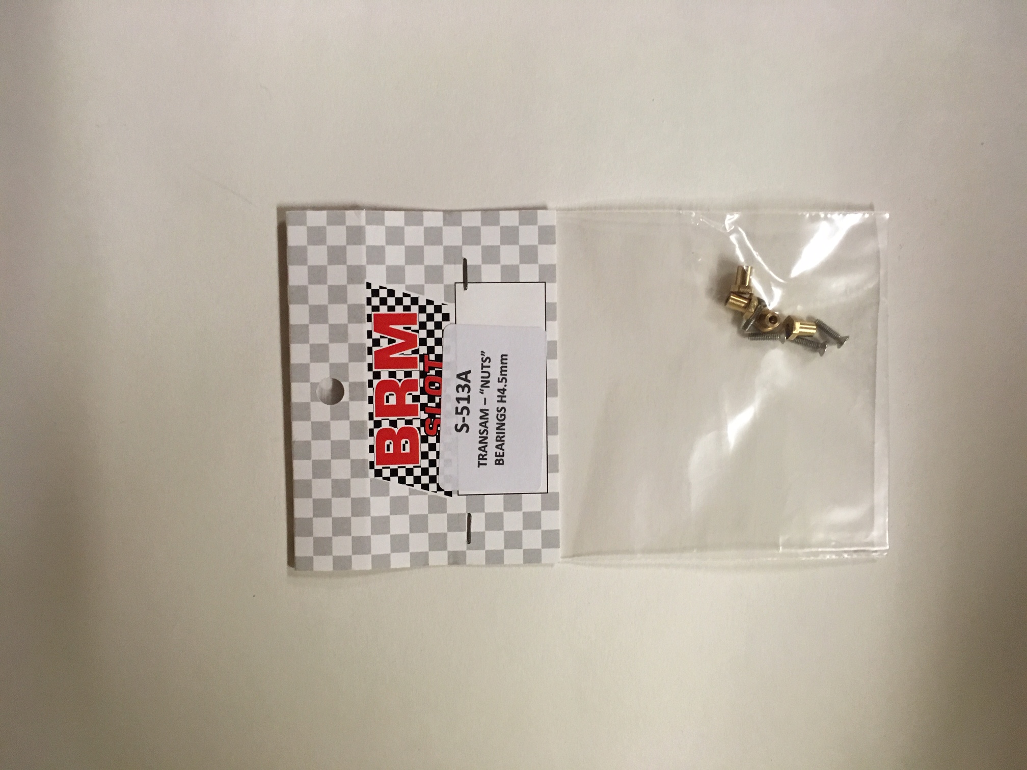 S-513A - Brass "nut" bearings stock H4.5mm + screws (x4)