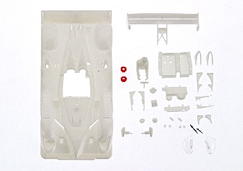 SC-3601 Radical SR-9 White Spare Body