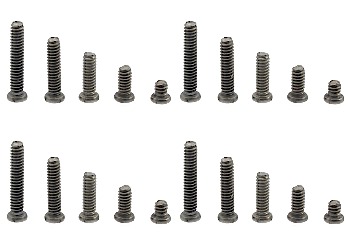 SC-5121 Titanium Chassis Screws (20) M2, Four Sizes