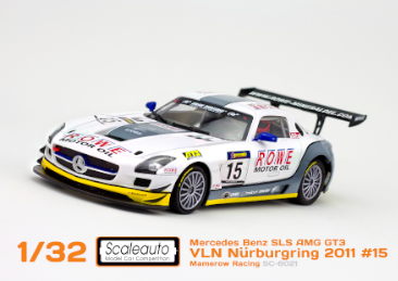 SC-6021 Scaleauto Mercedes Benz SLS GT3 #13, 'Rowe Motor Oil'