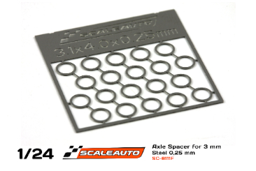 SC-8111F  Axle spacers 3mm X 0.25mm photo etched.