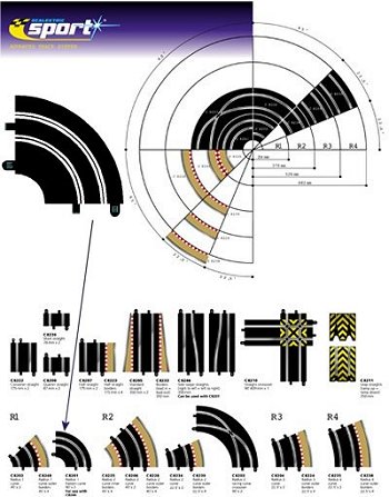 C8201 R1 Hairpin Curve 90 (2 pieces)