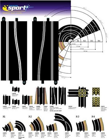 C8246 Side Swipe Straights (2 pieces)