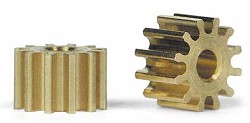 SIPS12 12t Brass Sidewinder Pinion (2) 6.5mm diameter